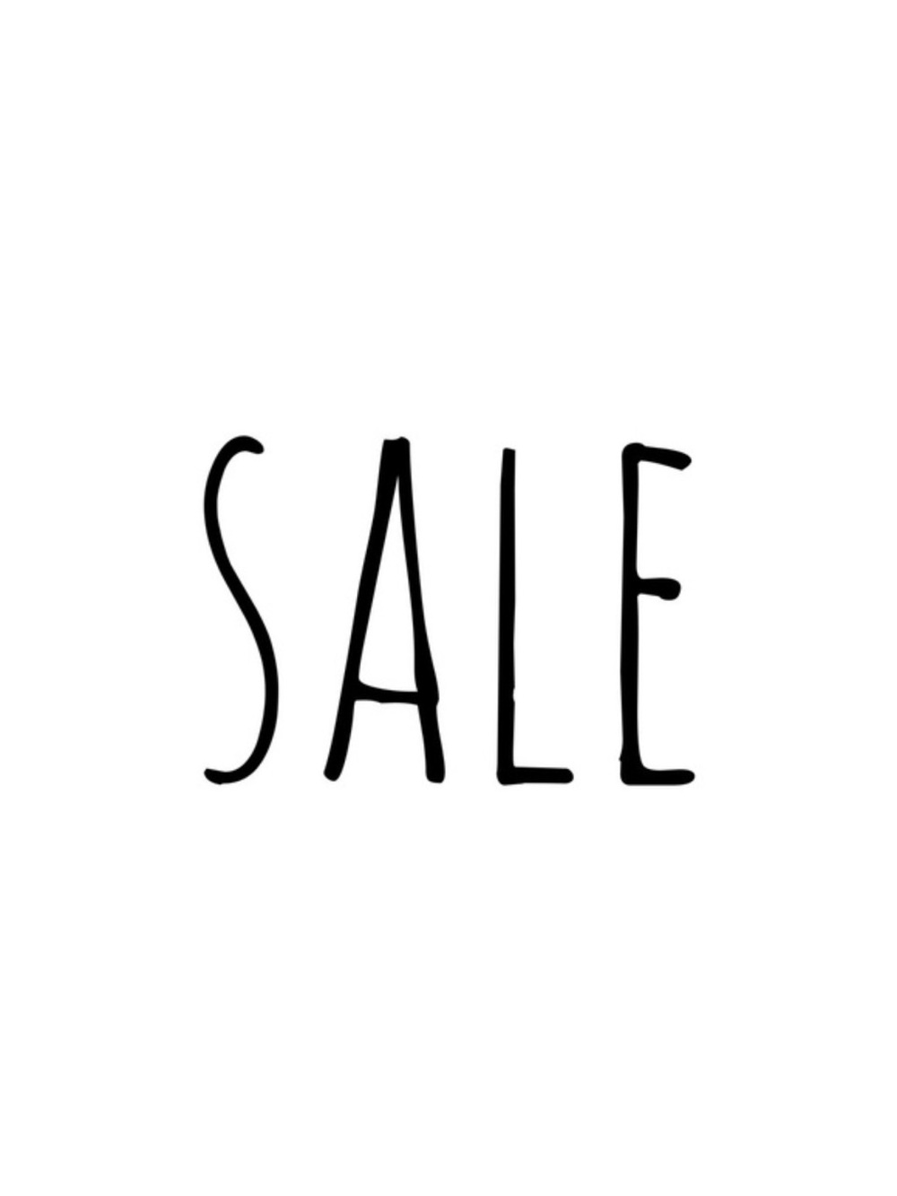 SALE Graphic Print - Black Text on White